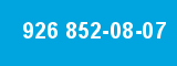 926 852-08-07 926 852-08-07
